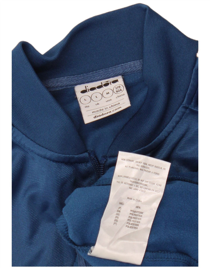 DIADORA Damen-Trainingsanzug-Top-Jacke, UK 16, Größe L, Marineblau, Farbblock
