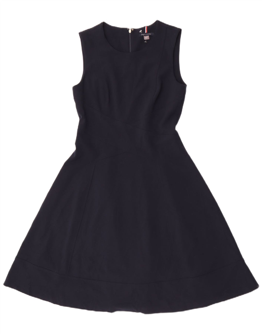 Tommy Hilfiger Damen ärmelloses A-Linien-Kleid US 8 Medium Navy Blue
