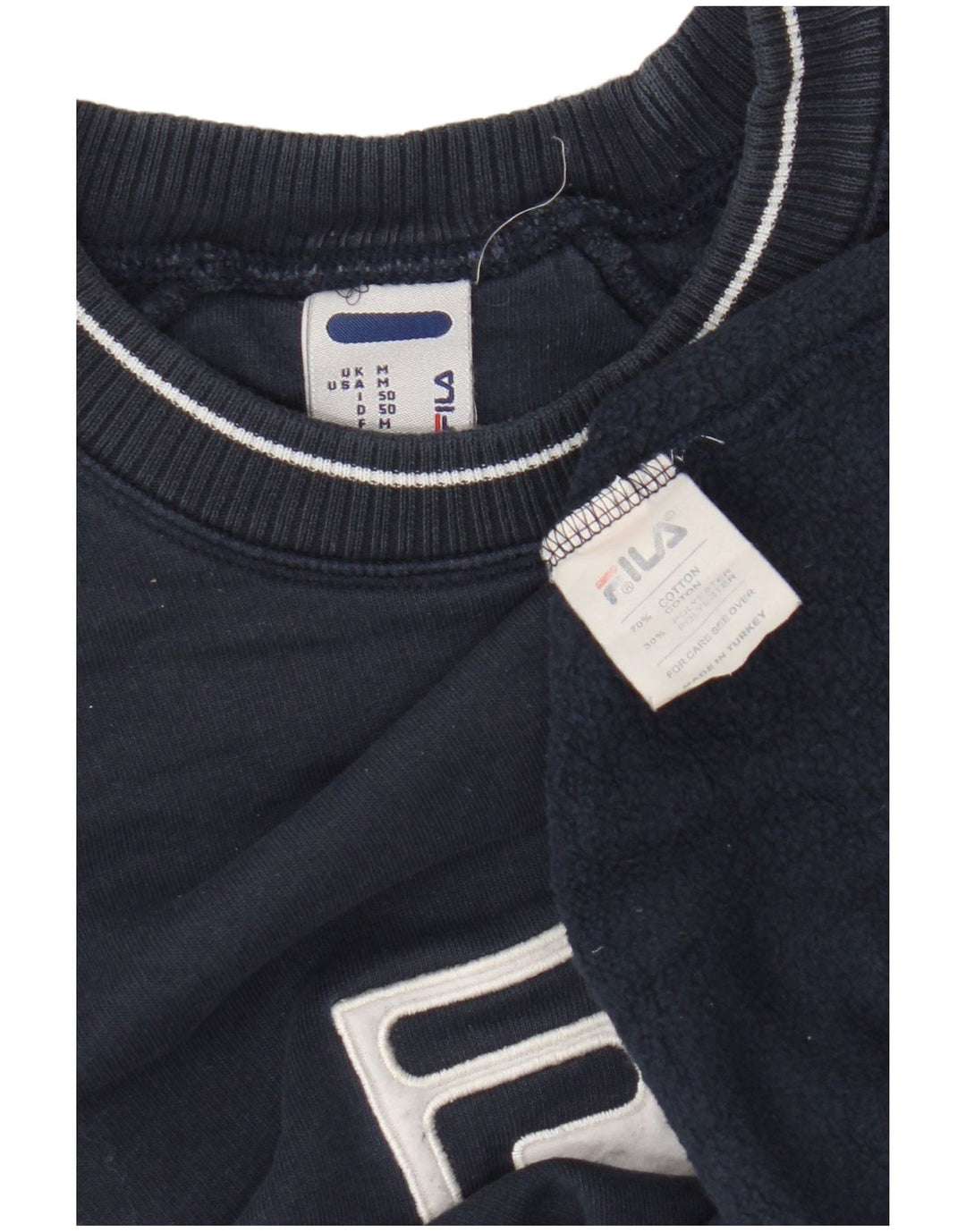Fila Herren-Sweatshirt mit Grafik, mittlere marineblaue Baumwolle