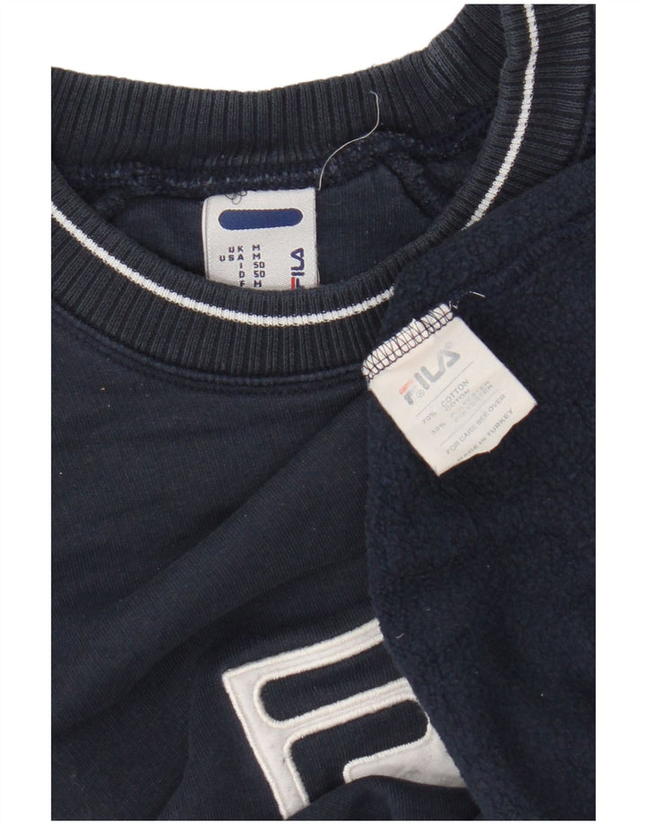 Fila Herren-Sweatshirt mit Grafik, mittlere marineblaue Baumwolle