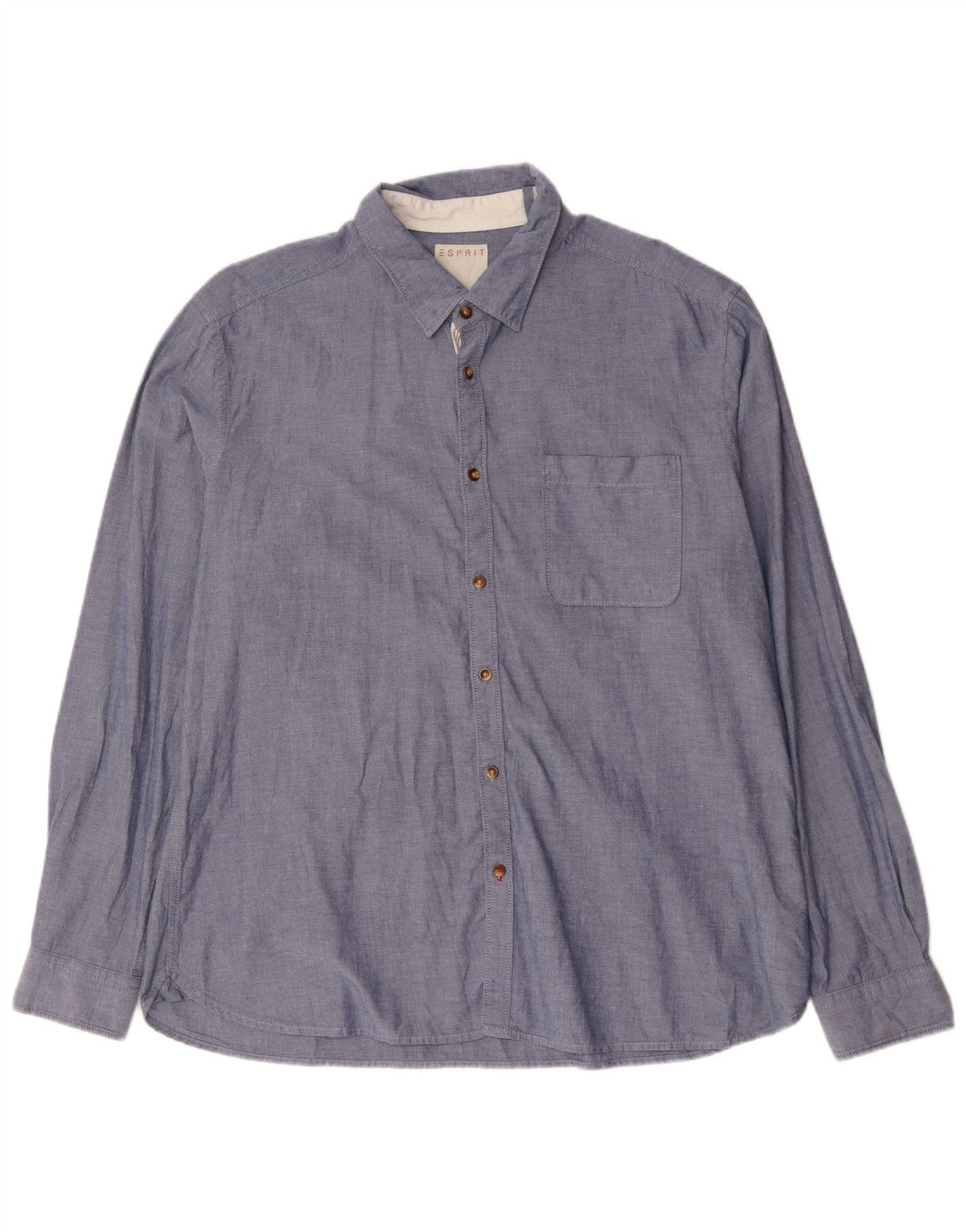 Esprit Herrenhemd 2XL Blau Baumwolle