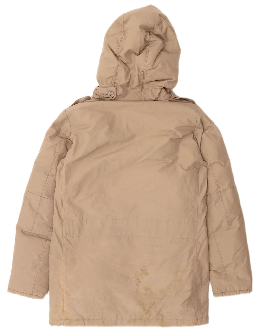 Woolrich Wattierte Jungenjacke mit Kapuze, 9–10 Jahre, graues Nylon