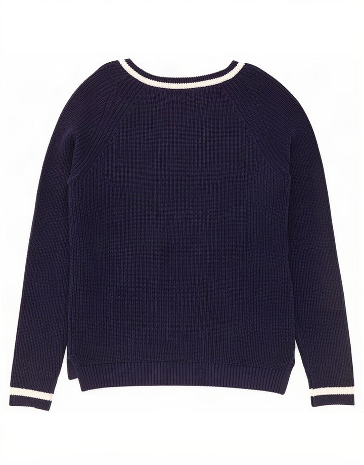 Gap Damen-Pullover mit V-Ausschnitt, Größe S, Marineblau