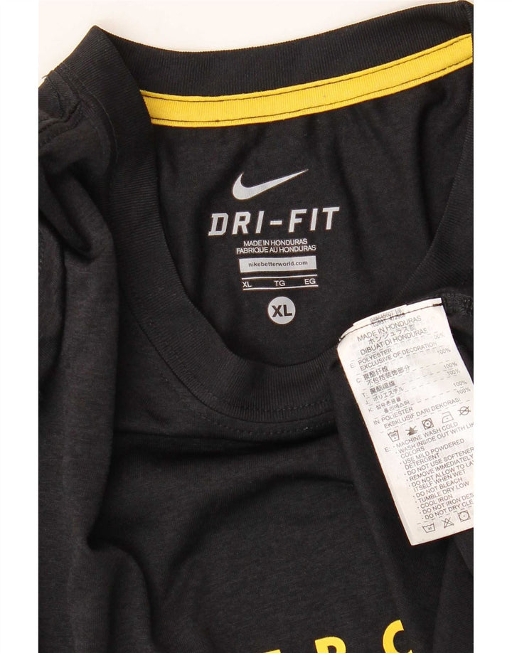 Nike Herren Dri Fit Graphic T-Shirt Top XL Schwarz Polyester