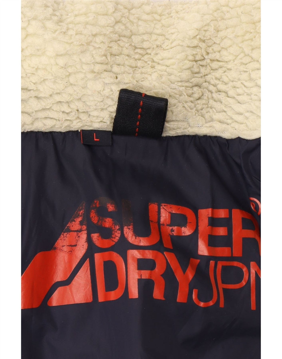 Superdry Herren Graphic Wattierte Jacke UK 40 Large Marineblaues Nylon