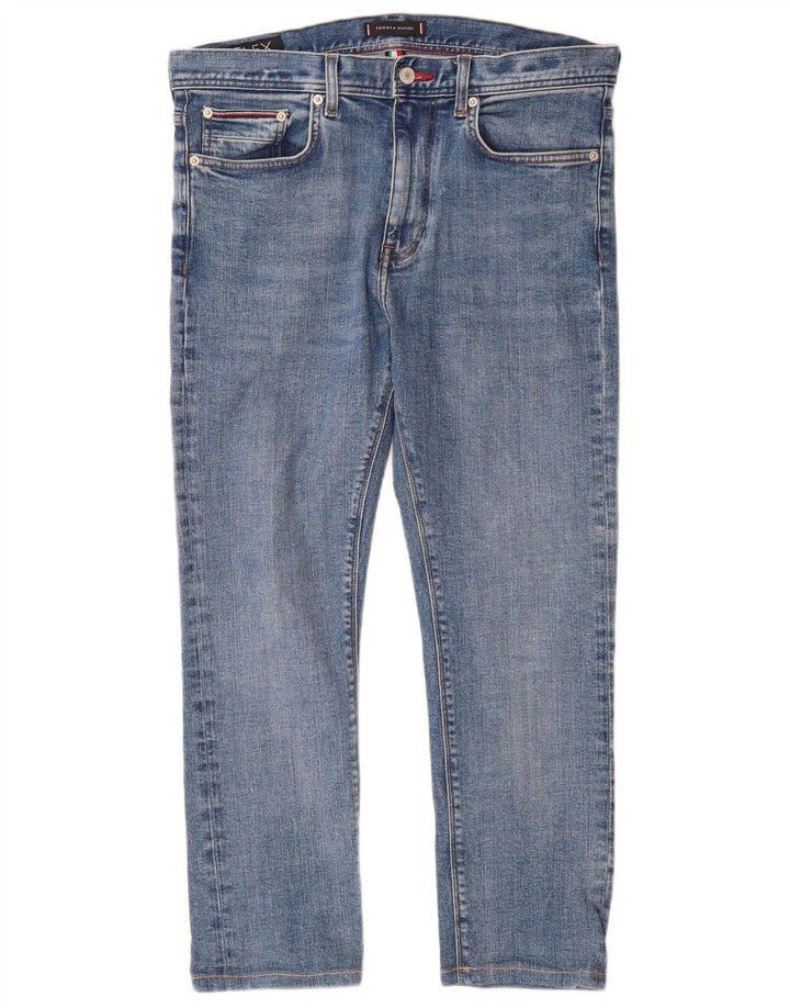 Tommy Hilfiger Herren Bleecker Slim Jeans W32 L27 Blaue Baumwolle