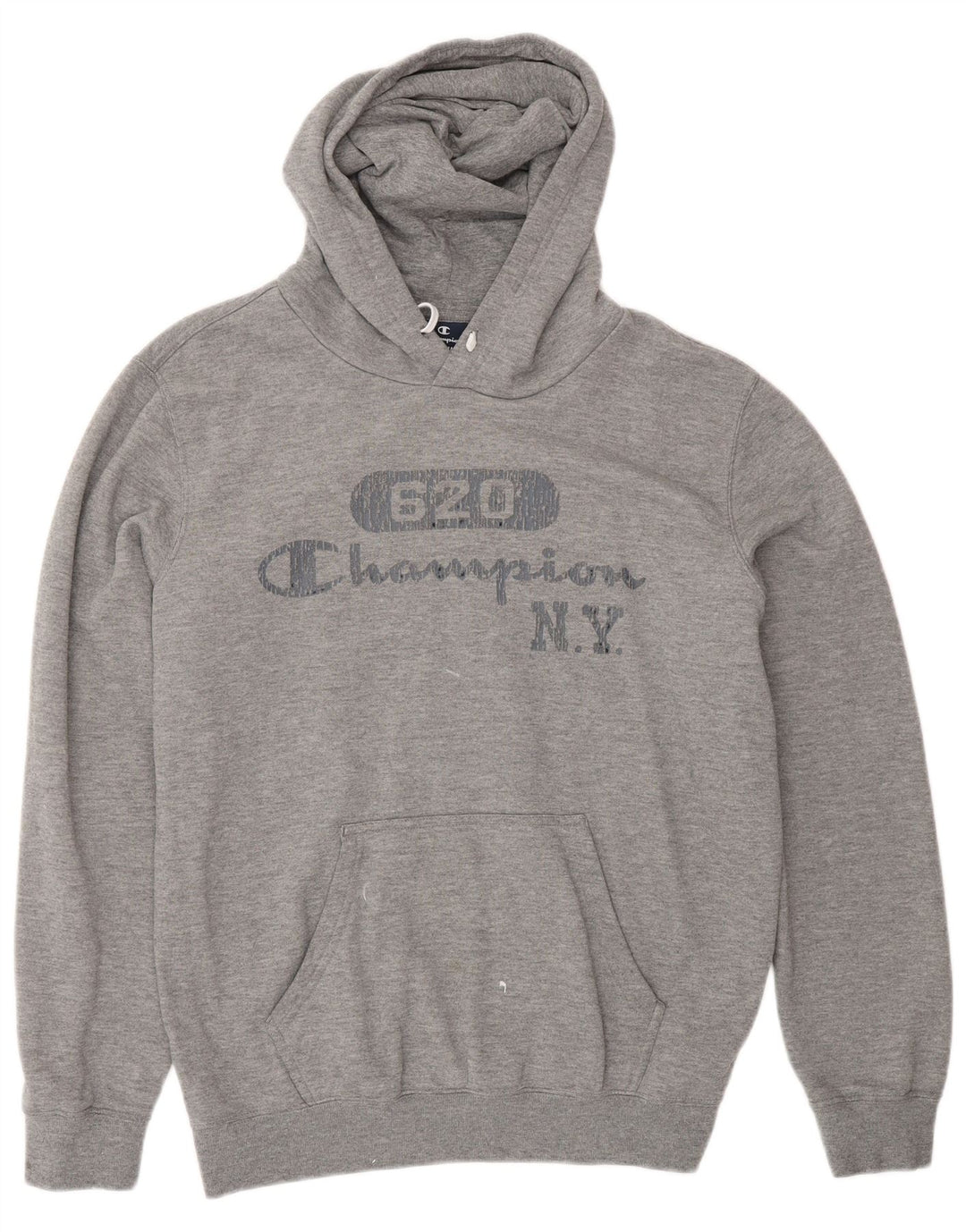 CHAMPION Herren-Kapuzenpullover mit Grafik, mittelgraue Baumwolle