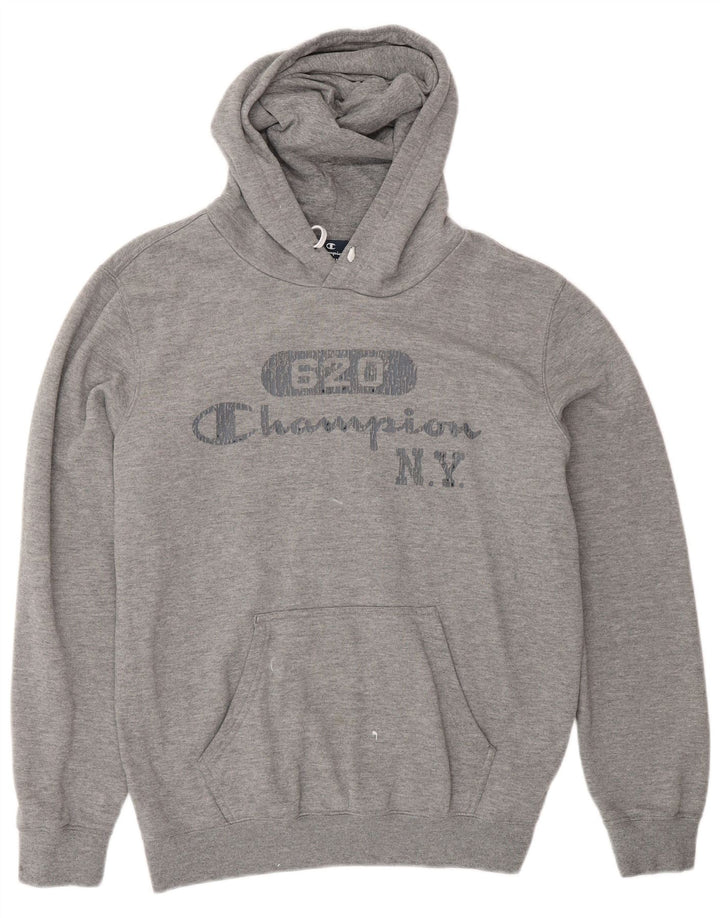 CHAMPION Herren-Kapuzenpullover mit Grafik, mittelgraue Baumwolle