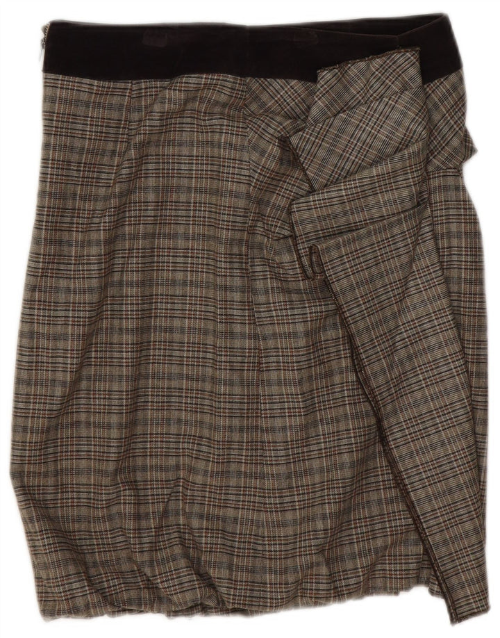Max & Co. Damen Minirock UK 8 Small W28 Braun kariert