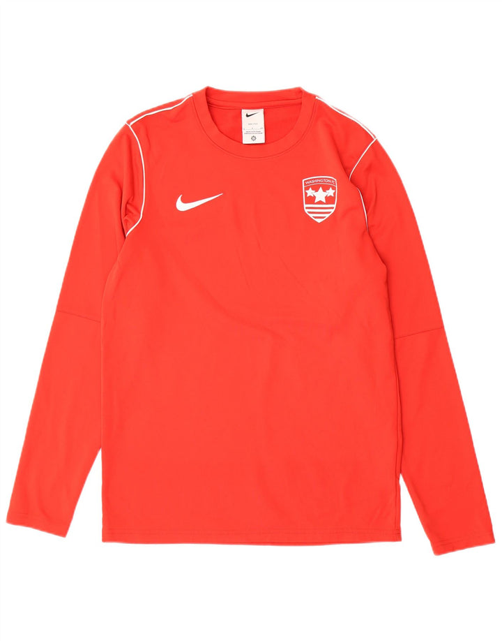 Nike Herren Dri Fit Top Langarm Klein Rot Polyester