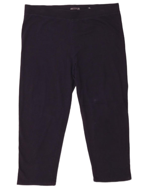 Marks & Spencer Damen Leggings UK 22 3XL Marineblau Baumwolle