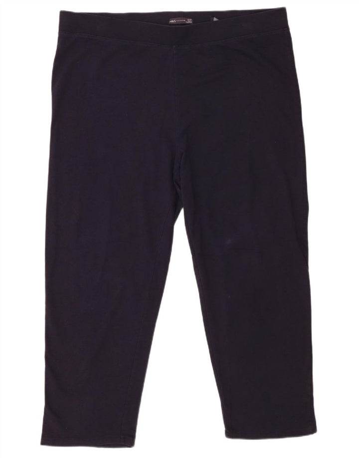 Marks & Spencer Damen Leggings UK 22 3XL Marineblau Baumwolle