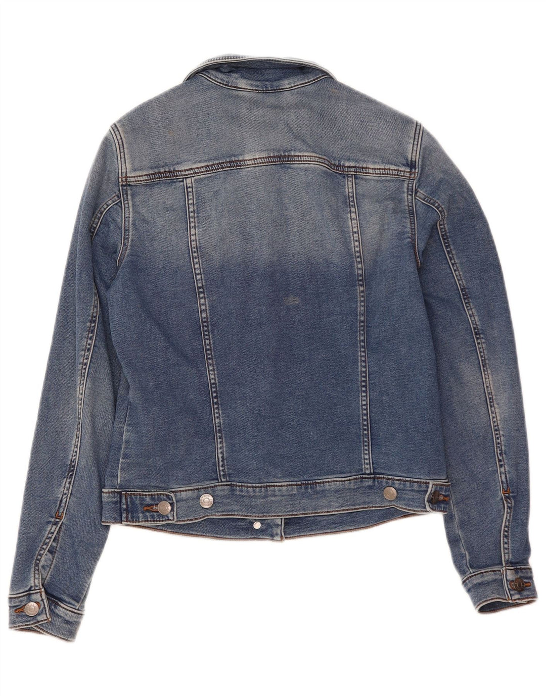 Esprit Damen Crop Denim Jacke UK 10 Small Blau Baumwolle