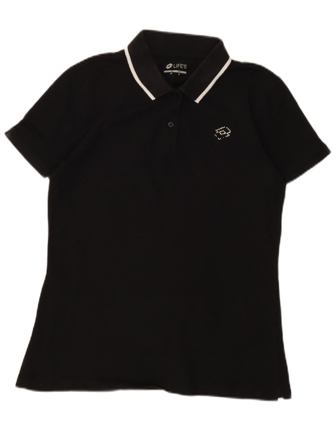 Lotto Damen Poloshirt UK 12 Medium Schwarz