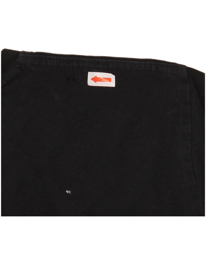 SUPERDRY Herren T-Shirt-Oberteil aus mittelschwarzer Baumwolle