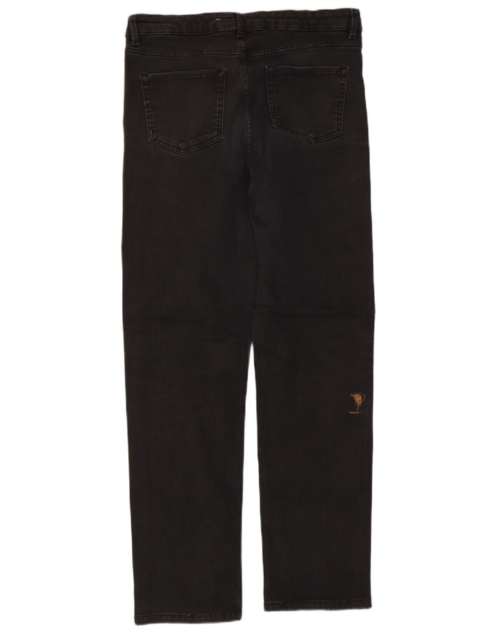 Marks & Spencer Damen Regular Straight Jeans UK 16 Large W32 L30 Schwarz