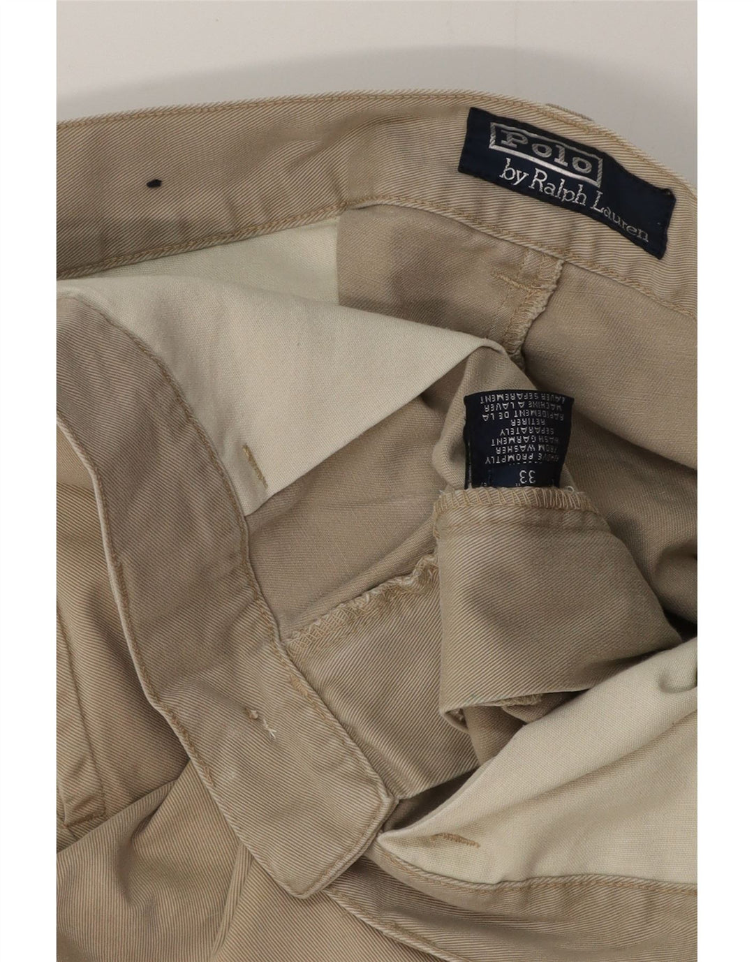 POLO RALPH LAUREN Herren Chinoshorts W33 Mittelbeige Baumwolle
