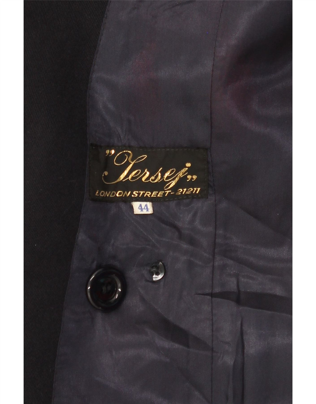 VINTAGE Womens Double Breasted Coat IT 44 Medium Navy Blue Vintage Vintage and Second-Hand Vintage from Messina Hembry 