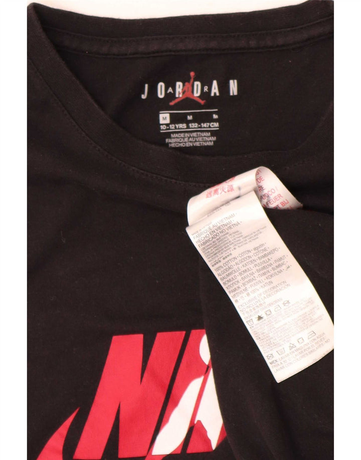 Jordan T-Shirt mit Grafik für Jungen, 10–11 Jahre, mittelgroß, schwarze Baumwolle