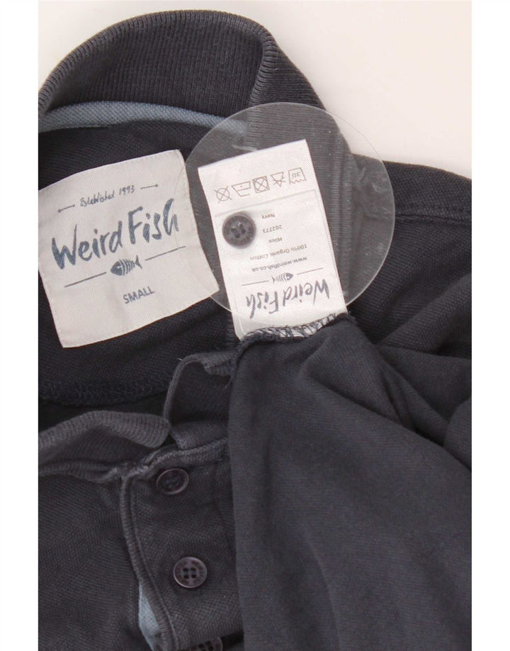 Weird Fish Herren-Poloshirt, Größe S, marineblau, Baumwolle