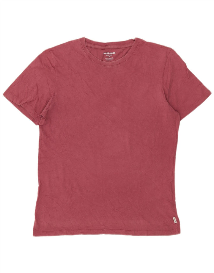 Jack & Jones Herren T-Shirt-Oberteil aus mittelrosa Baumwolle