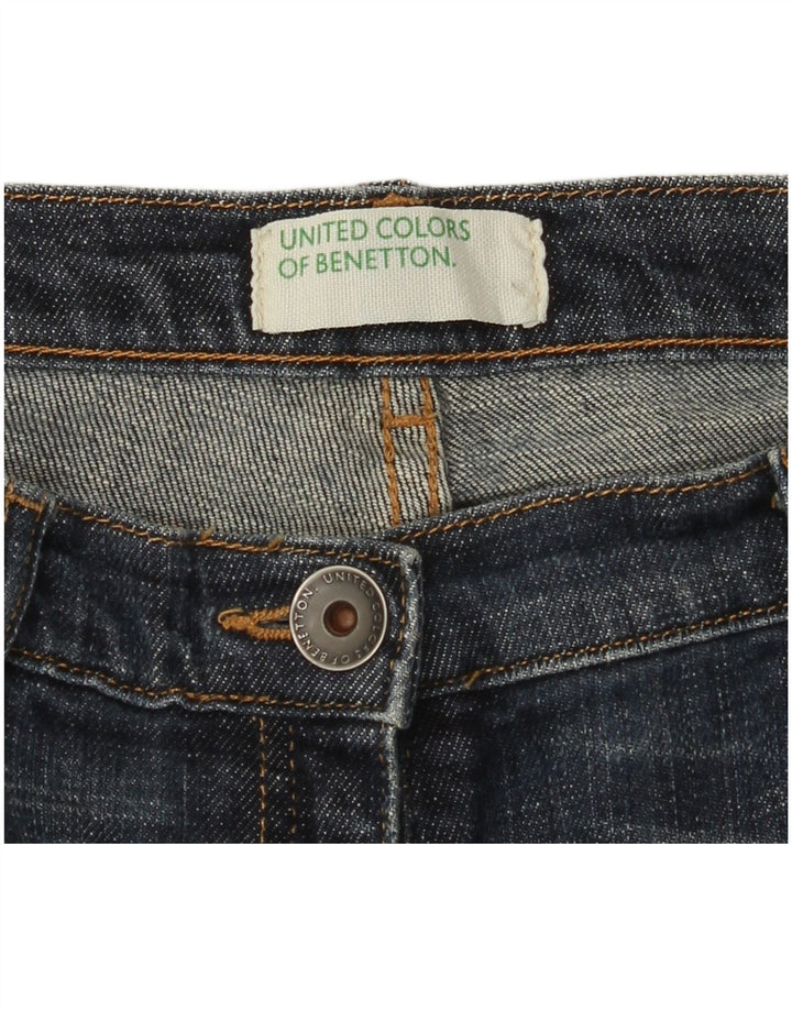 BENETTON Damen Capri-Jeans W28 L21 Blau
