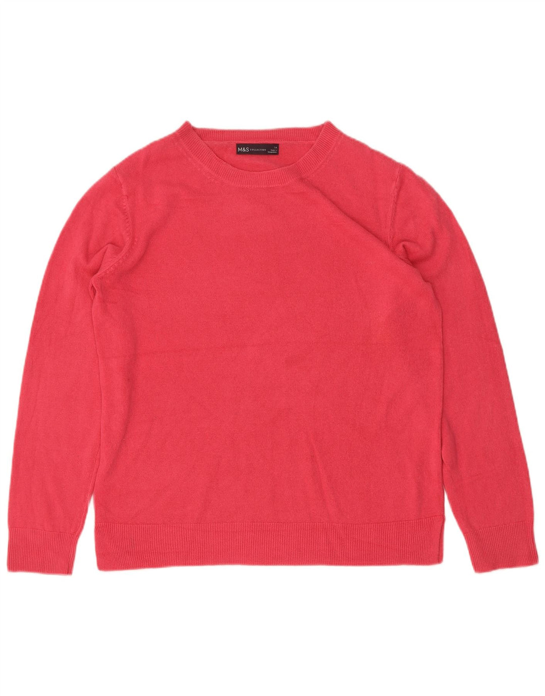 Marks & Spencer Damen-Pullover mit U-Boot-Ausschnitt, Gr. 14, Rosa