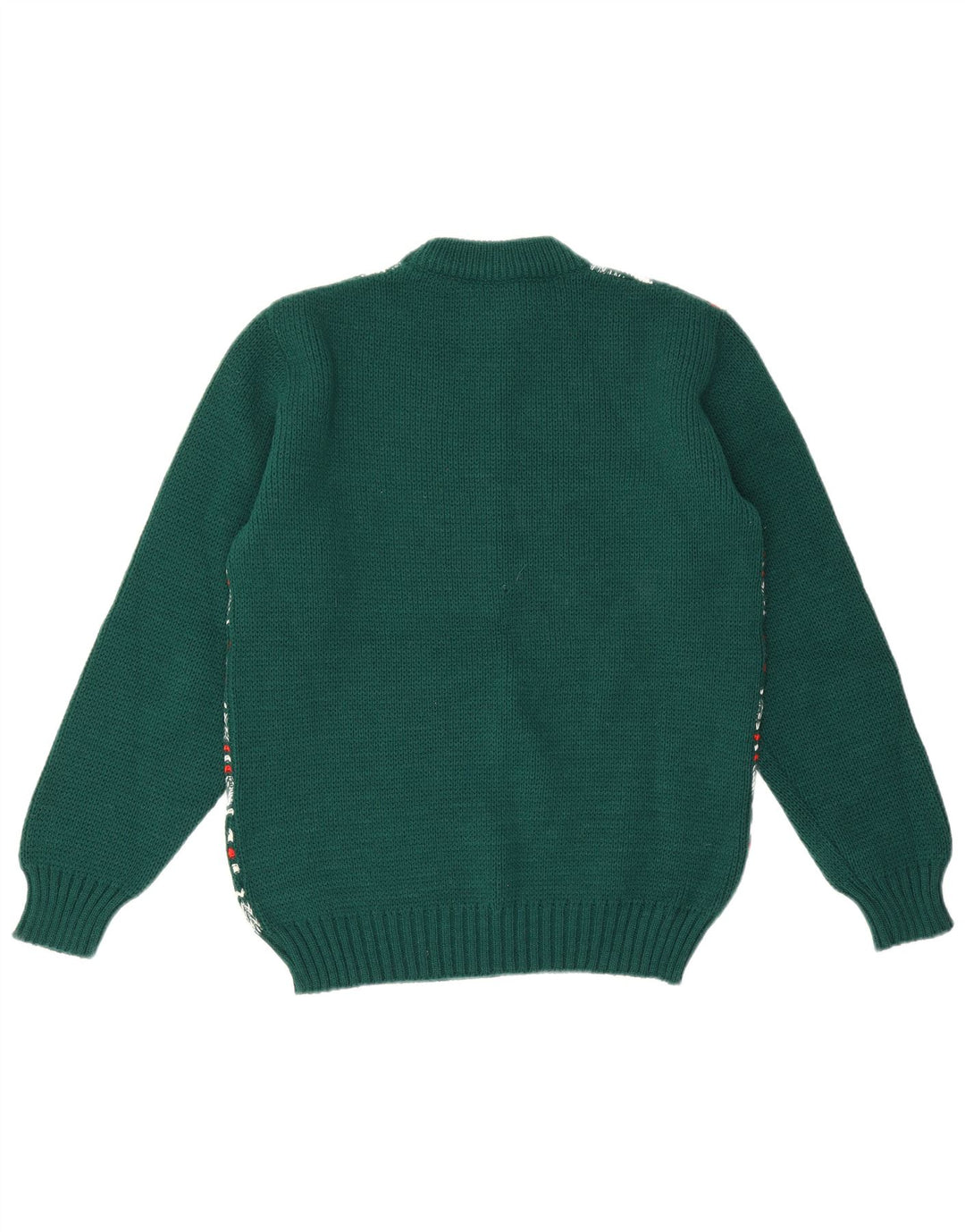Dralon Herren-Pullover mit Rundhalsausschnitt, Größe S, Grün, Fair-Isle-Polyacryl