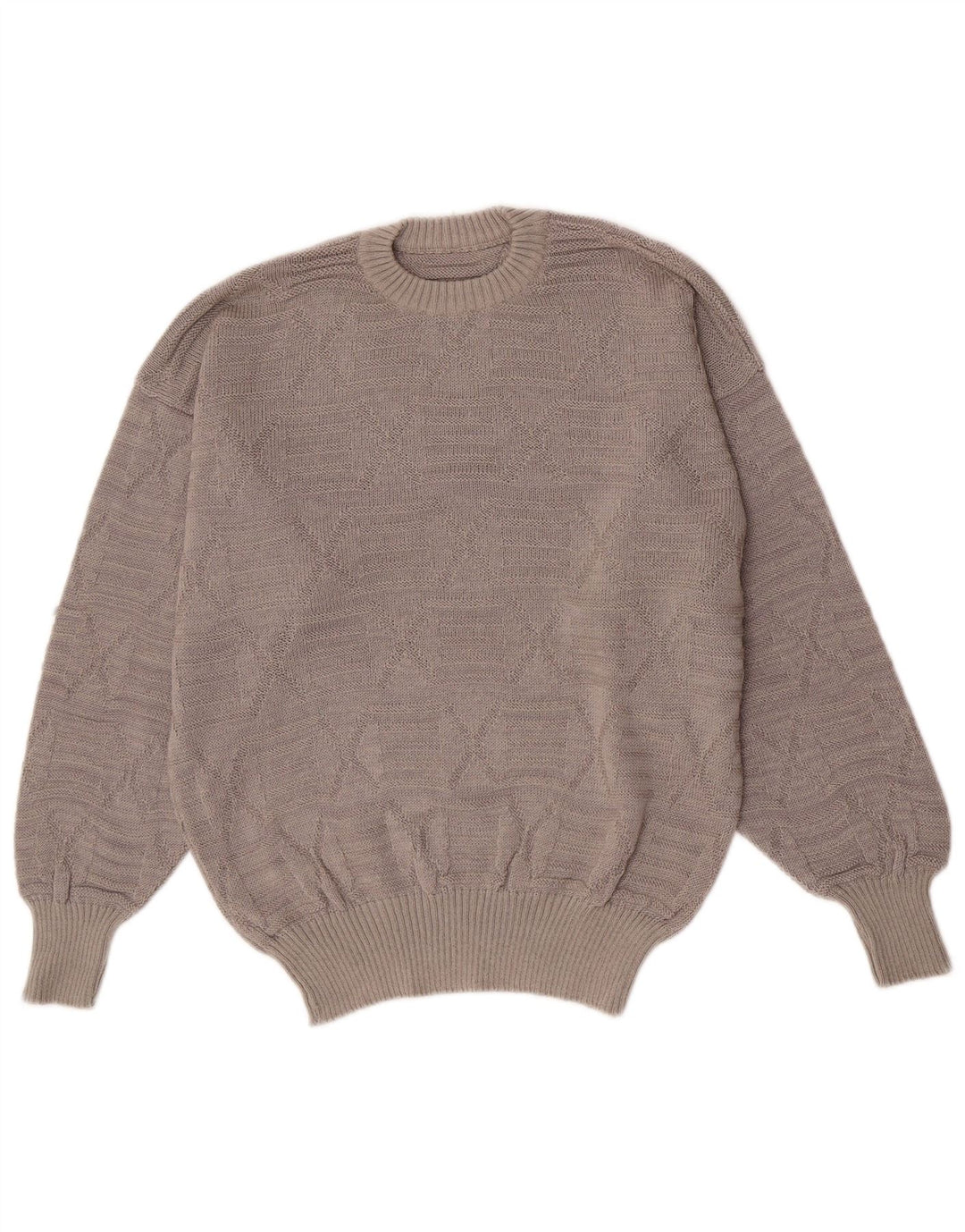 Vintage Herren Pullover mit Rundhalsausschnitt Mittelgrau