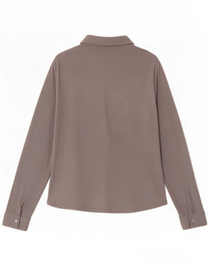 Marella Damen Hemdbluse IT 48 XL Graue Wolle
