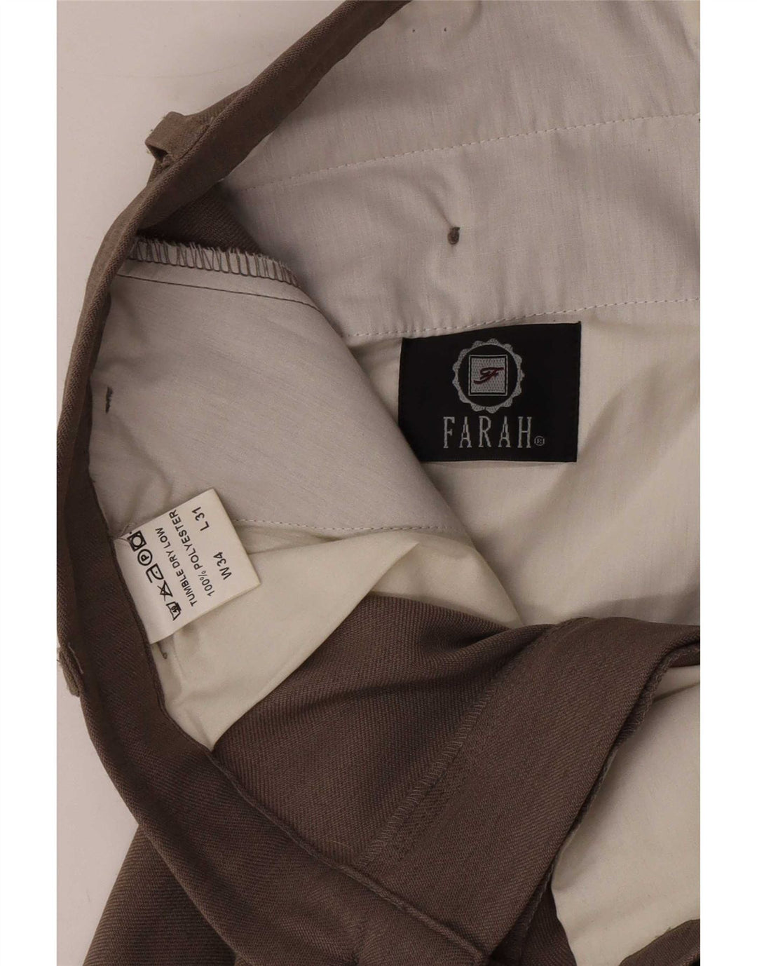 Farah Herren Pegged Chino Hose W34 L28 Braunes Polyester