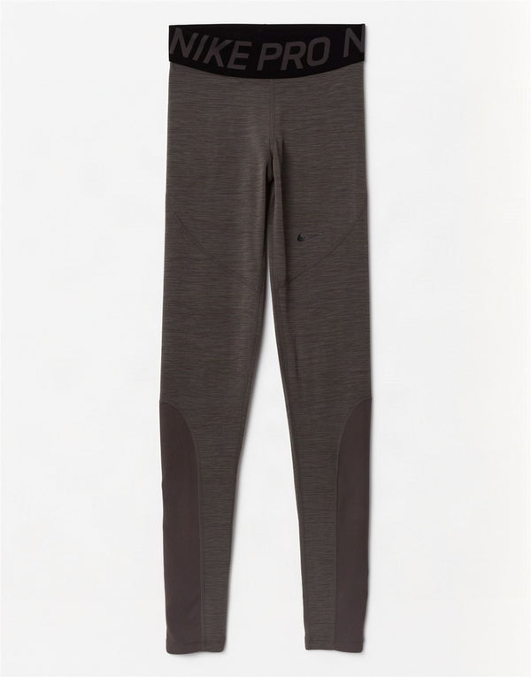 Nike Damen Dri Fit Graphic Leggings UK 4 XS Grau meliertes Polyester