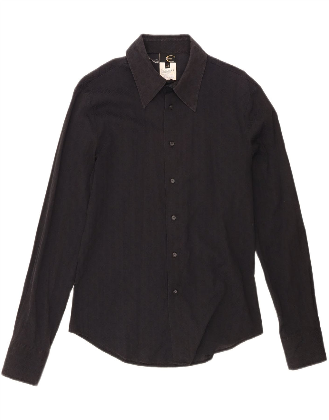 JUST CAVALLI Mens Shirt IT 48 Medium Black Argyle/Diamond Cotton Vintage Just Cavalli and Second-Hand Just Cavalli from Messina Hembry 