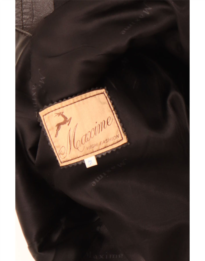 Maxime Damen Ledermantel IT 48 XL Schwarz