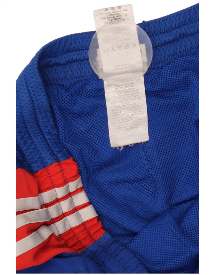 Adidas Herren-Trainingshose, Jogginghose, Mittelblau, Farbblock-Polyester