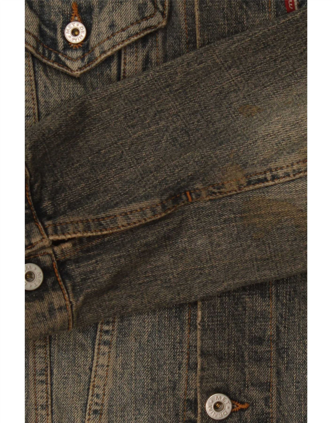 MET Damen Jeansjacke UK 12 Mittelblaue Baumwolle