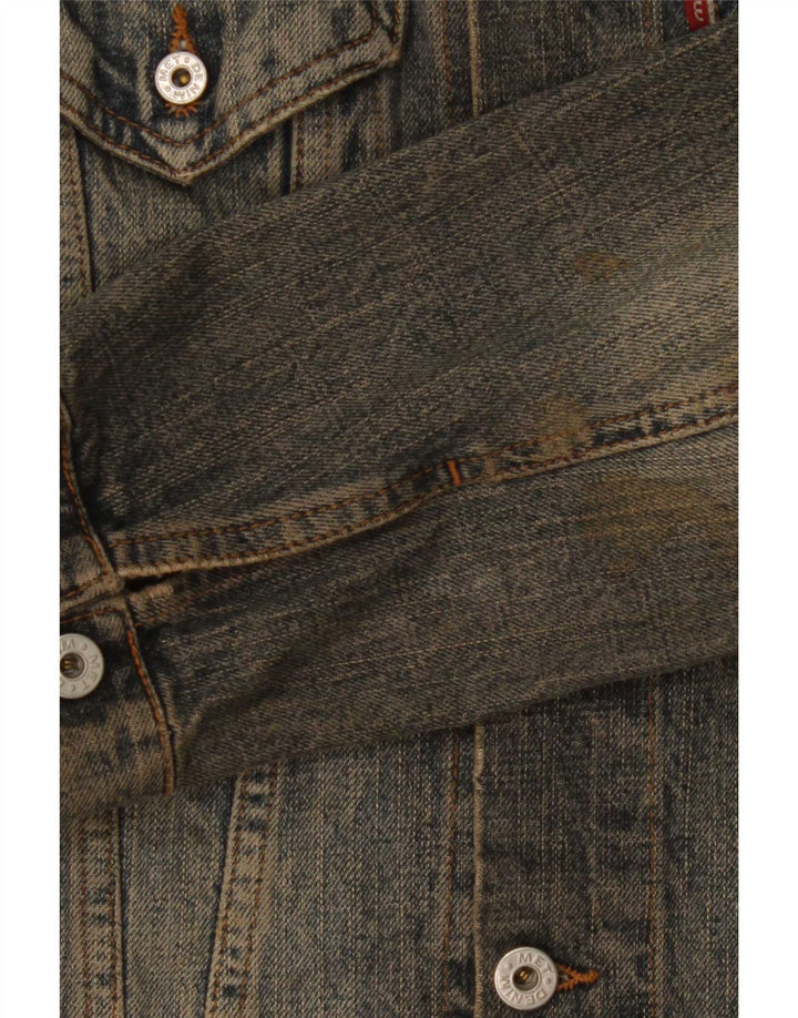 MET Damen Jeansjacke UK 12 Mittelblaue Baumwolle