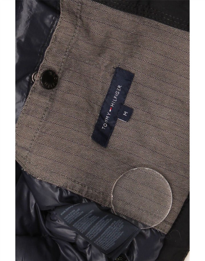 Tommy Hilfiger Herren-Mantel mit Kapuze, gepolstert, UK 38, Mittelschwarz, Polyester