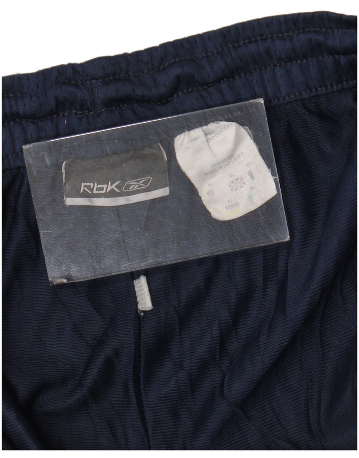 REEBOK Herren Sportshorts XL Marineblaues Colourblock-Polyester