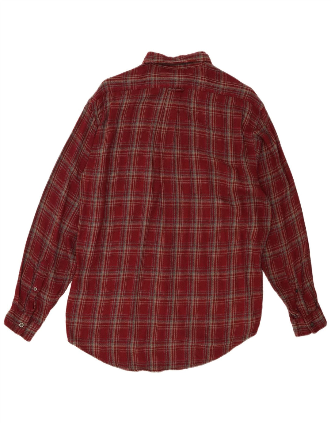Marks & Spencer Herren-Flanellhemd, klein, rot kariert, Viskose