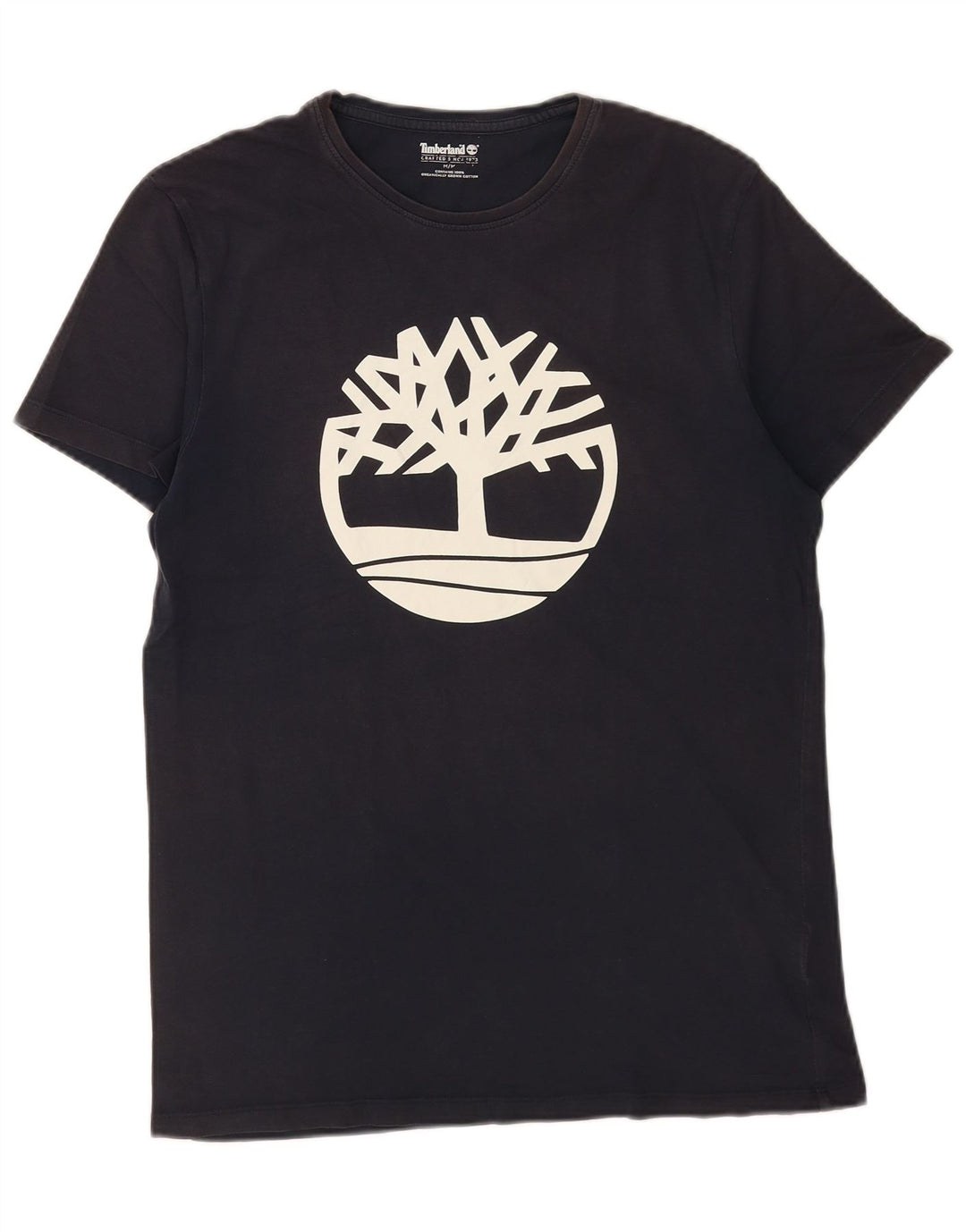 Timberland Herren Grafik-T-Shirt-Oberteil aus mittelblauer Baumwolle