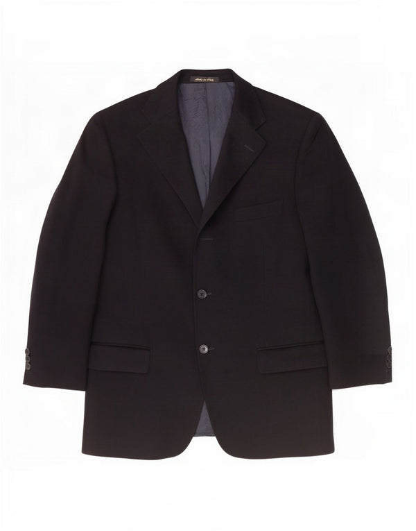 Ermenegildo Zegna Herren 3-Knopf-Blazerjacke IT 52 XL Marineblauer Kaschmir