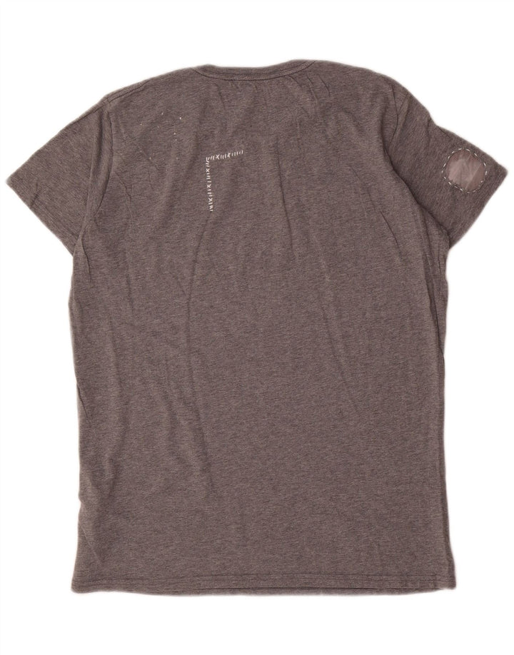 Diesel Herren-T-Shirt mit Grafik, mittelgraue Baumwolle