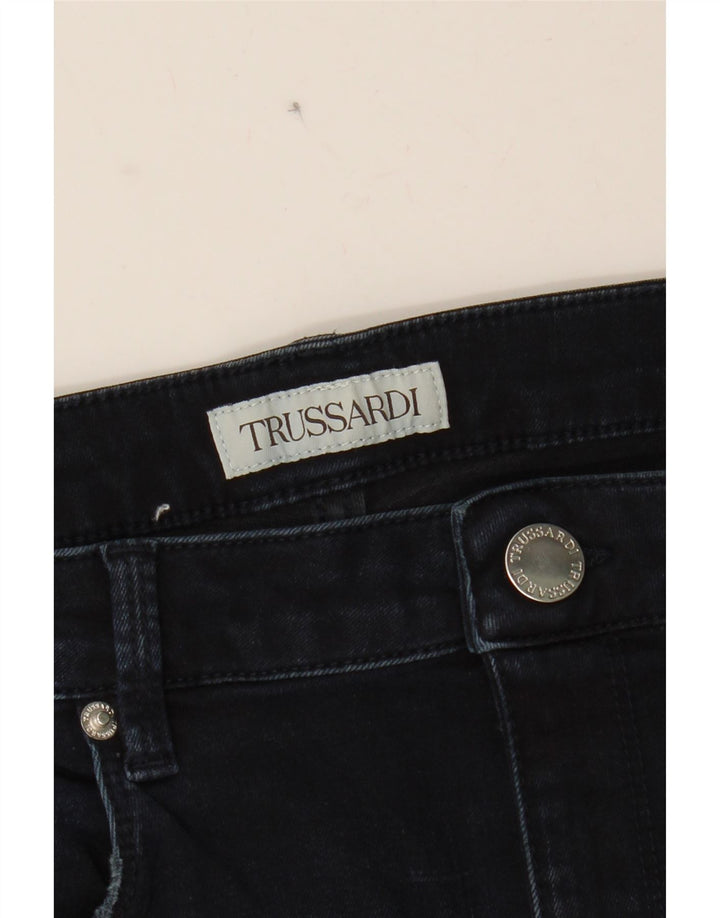 TRUSSARDI Womens Skinny Jeans W34 L28 Navy Blue Vintage Trussardi and Second-Hand Trussardi from Messina Hembry 