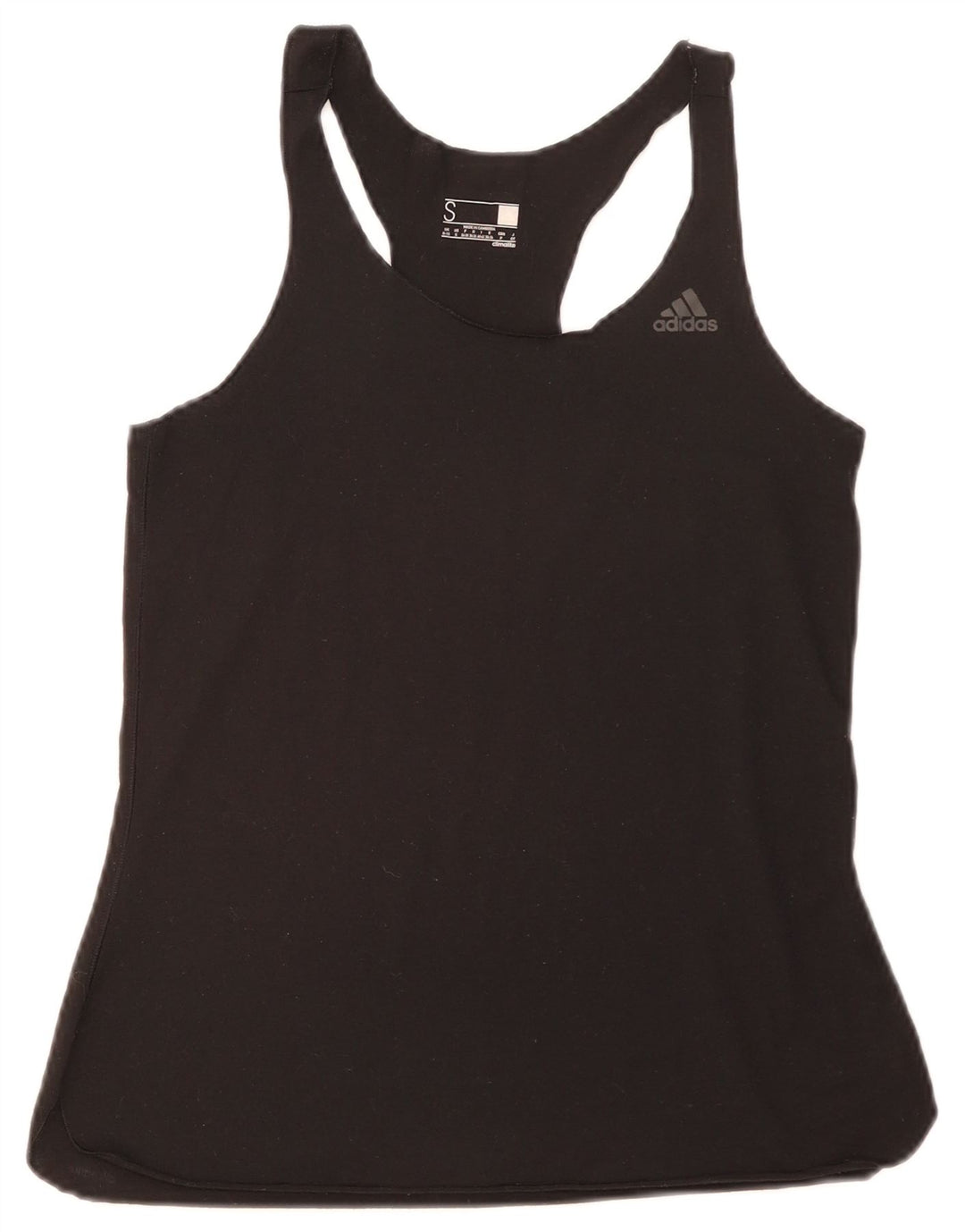 Adidas Damen Graphic Vest Top UK 8/10 Small Schwarz Polyester