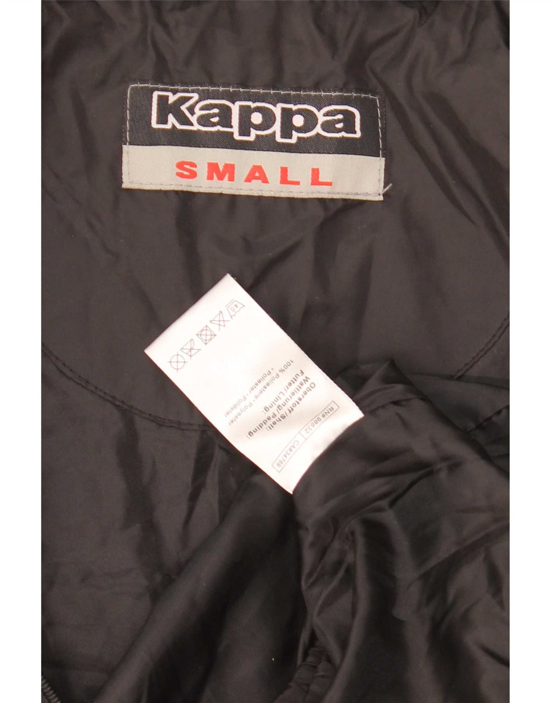 Kappa Herren Wattierte Jacke UK 36 Small Schwarz Polyester