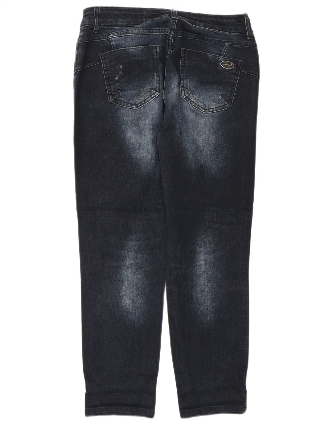 LUISA SPAGNOLI Damen Slim Cropped Jeans IT 40 Small W27 L25 Marineblau