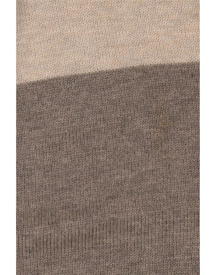MARKS & SPENCER Herren-Pullover mit Rundhalsausschnitt, Größe L, Grau, Farbblock