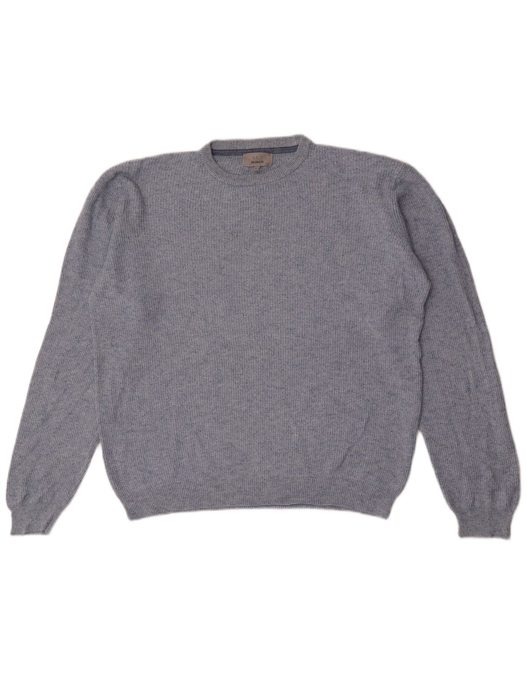Marks & Spencer Herren-Pullover mit Rundhalsausschnitt, groß, blau meliert