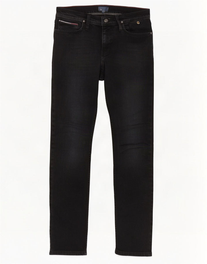 Tommy Hilfiger Damen Slim Jeans W30 L34 Schwarz Baumwolle